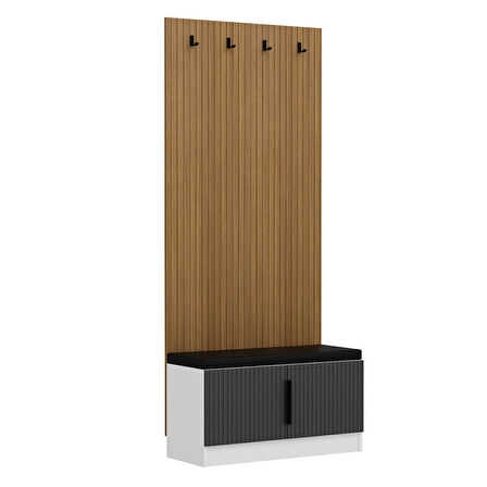 Minar Kale Dekor Panel Ayakkabılık Minderli Byz Mbr Çizgili Ant