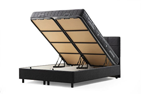 Vitalia Baza Başlık Seti - Antrasit 140x200