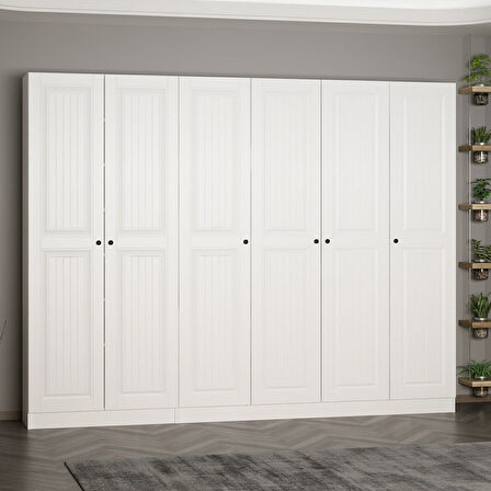 Minar Kale 210 Cm 6 Kapaklı 4B Raf Portmanto Byz Mbr İlkbahar Byz