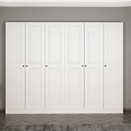 Minar Kale 210 Cm 6 Kapaklı 2B Raf Portmanto Byz Mbr İlkbahar Byz