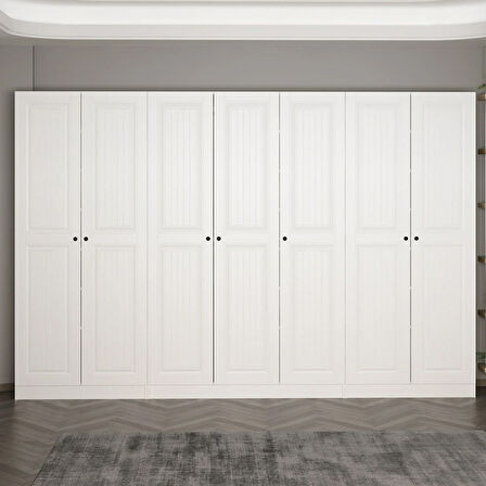 Minar Kale 210 Cm 7 Kapaklı 5B Raf Portmanto Byz Mbr İlkbahar Byz