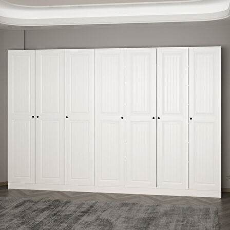 Minar Kale 210 Cm 7 Kapaklı 3B Raf Portmanto Byz Mbr İlkbahar Byz