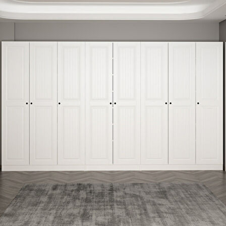 Minar Kale 210 Cm 8 Kapaklı 4B Raf Portmanto Byz Mbr İlkbahar Byz