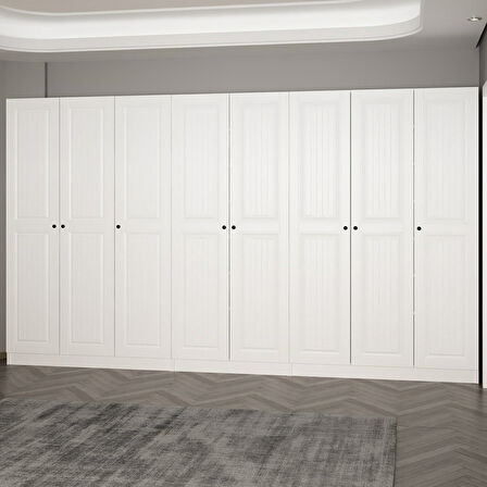 Minar Kale 210 Cm 8 Kapaklı 4B Raf Portmanto Byz Mbr İlkbahar Byz