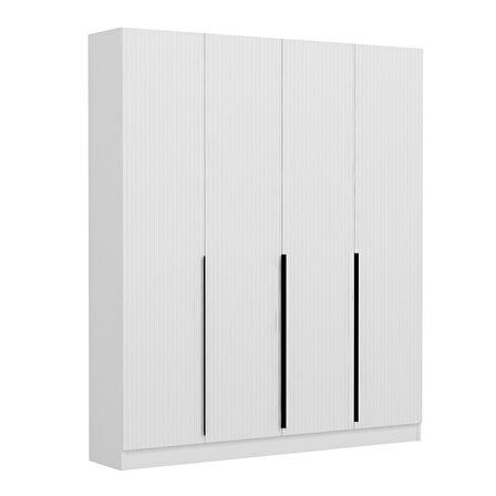 Minar Kale 210 Cm 4 Kapaklı 2B Raf Portmanto Byz Mbr Çizgili Byz