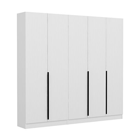 Minar Kale 210 Cm 5 Kapaklı 3B Raf Portmanto Byz Mbr Çizgili Byz