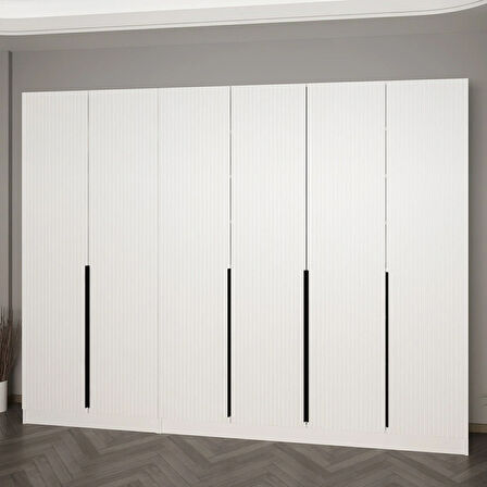 Minar Kale 210 Cm 6 Kapaklı 4B Raf Portmanto Byz Mbr Çizgili Byz