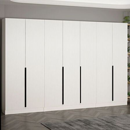 Minar Kale 210 Cm 7 Kapaklı 5B Raf Portmanto Byz Mbr Çizgili Byz