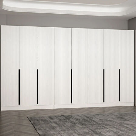 Minar Kale 210 Cm 8 Kapaklı 4B Raf Portmanto Byz Mbr Çizgili Byz