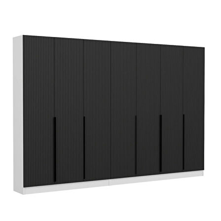 Minar Kale 210 Cm 7 Kapaklı 3B Raf Portmanto Byz Mbr Çizgili Ant