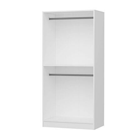 Kale 2 Kapaklı Aynalı Zincir Dolap - Beyaz 190CM