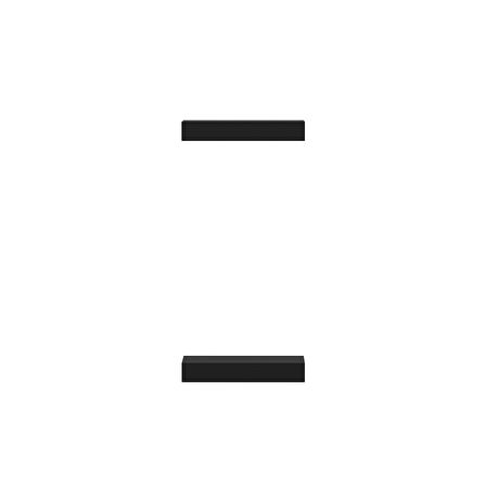 Minar Gizli Tutuculu 2'li Duvar Rafı 23 cm - M.Siyah