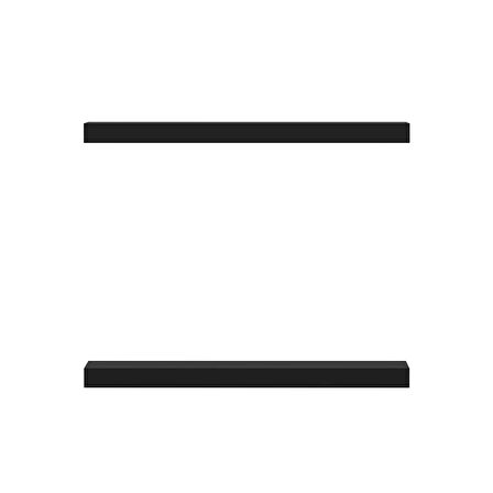 Minar Gizli Tutuculu 2'li Duvar Rafı 60 cm - M.Siyah