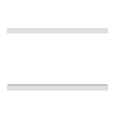 Minar Gizli Tutuculu 2'li Duvar Rafı 80 cm - M.Beyaz