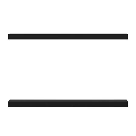 Minar Gizli Tutuculu 2'li Duvar Rafı 80 cm - M.Siyah