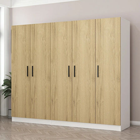 Kale 5 Kapaklı 2Ç Dolap - Pera Ceviz 190CM