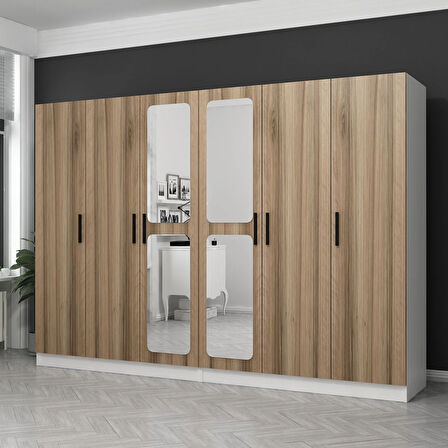 Kale 6 Kapaklı Aynalı 4Ç Dolap - Dore 190CM