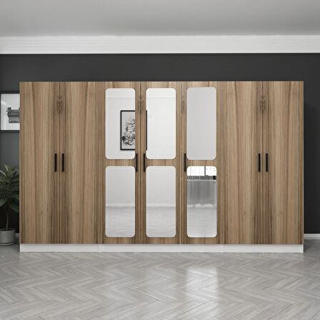 Kale 7 Kapaklı Aynalı 2Ç Dolap - Dore 190CM