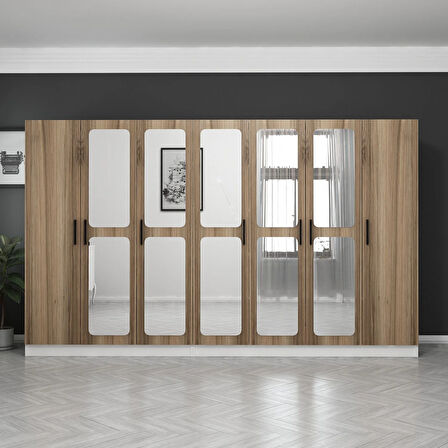 Kale 7 Kapaklı Aynalı 4Ç Dolap - Dore 190CM