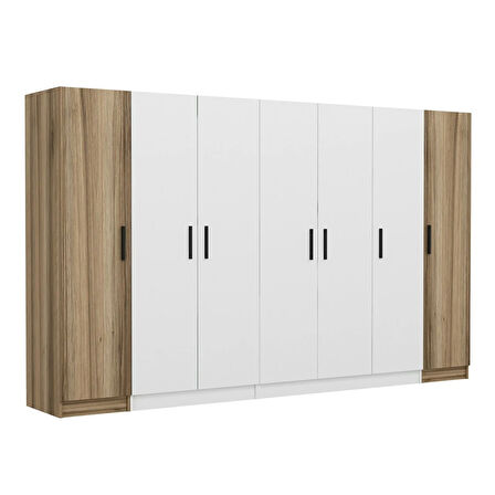 Kale 7 Kapaklı 2Ç Dolap - Beyaz Dore