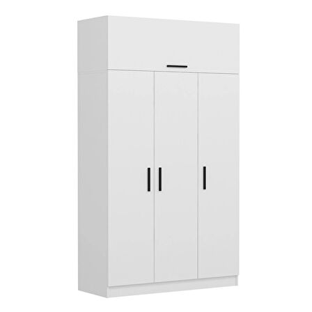 Kale 3 Kapaklı Zincir Dolap-Yüklük - Beyaz 235CM