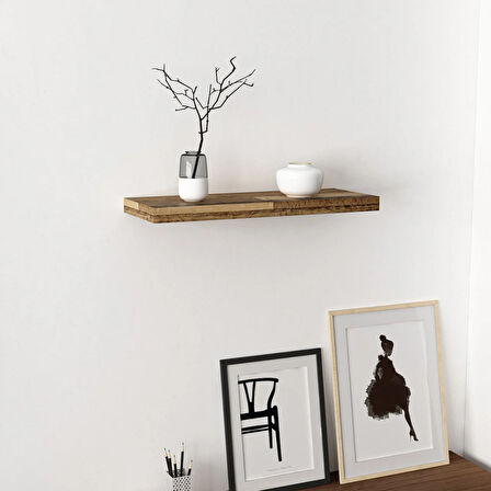 Minar Gizli Tutuculu Duvar Rafı 60 cm - Old Style