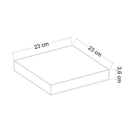 Minar Gizli Tutuculu Duvar Rafı 23 cm - P.Beyaz
