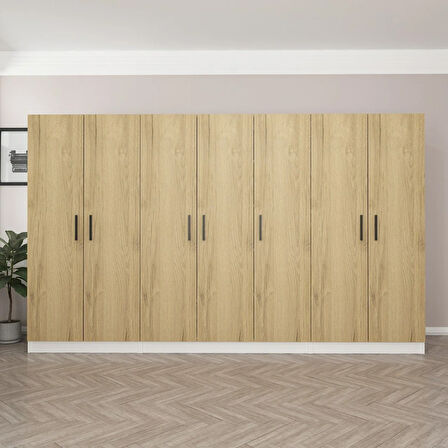 Kale 7 Kapaklı 2Ç Dolap - Pera Ceviz 210CM