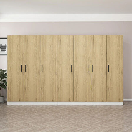 Kale 7 Kapaklı 4Ç Dolap - Pera Ceviz 210CM