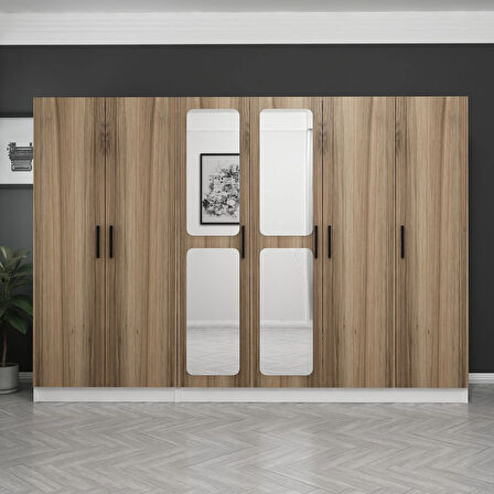 Kale 6 Kapaklı Aynalı 2Ç Dolap - Dore 210CM