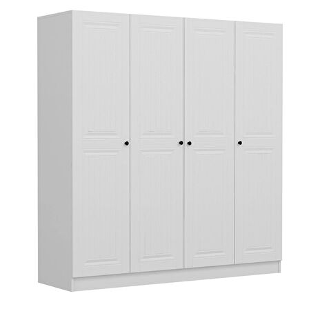 Kale 4 Mebran Kapaklı 2Ç Dolap - Beyaz 190CM