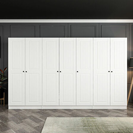 Kale 7 Mebran Kapaklı 2Ç Dolap - Beyaz 190CM