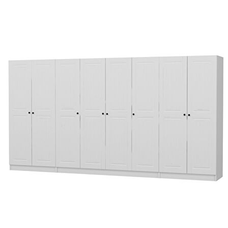 Kale 8 Mebran Kapaklı 2Ç Dolap - Beyaz 190CM