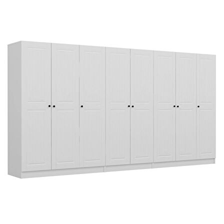 Kale 8 Mebran Kapaklı 4Ç Dolap - Beyaz 190CM