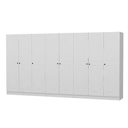 Kale 8 Mebran Kapaklı 4Ç Dolap - Beyaz 190CM