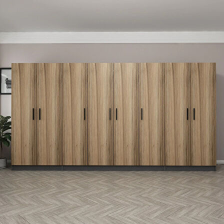 Kale 8 Kapaklı 2 Çekmeceli Dolap Antrasit Dore 190CM