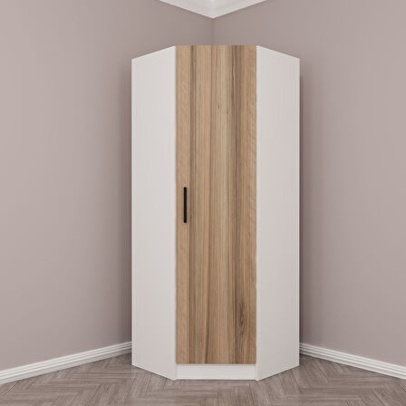 Kale Köşe Gövde Beyaz/Antrasit/Dore Beyaz/Dore - 210CM