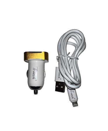 PDAteknoloji Lightning 2.1A Araç Şarj Cihazı DL-DC211B Beyaz