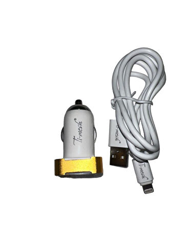 PDAteknoloji Lightning 2.1A Araç Şarj Cihazı DL-DC211B Beyaz