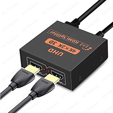 Class HDMI Çoklayıcı 1 Giriş 2 Çıkış UHD 4KX2K 3D HDMI Splitter