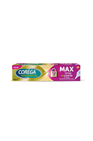 Maximum Tutuş Konfor Diş Protezi Yapıştırıcı Krem 40 gr ( 2 Adet )