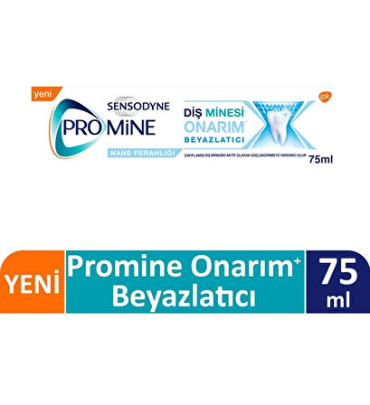 Sensodyne Promine Onarım Beyazlatıcı 75ml Diş Macunu + Oral-B Pro Flex 3D White Luxe Medium Diş Fırçası