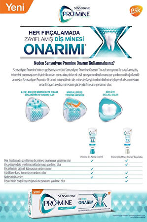 Sensodyne Promine Onarım Beyazlatıcı 75ml Diş Macunu + Oral-B Pro Flex 3D White Luxe Medium Diş Fırçası