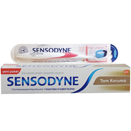 Sensodyne Tam Koruma Diş Macunu 75 ml + Diş Eti Bakımı Fırçası Yumuşak