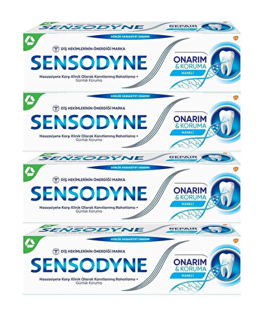 Sensodyne Onarım & Koruma Naneli Diş Macunu 75ml x 4 ADET