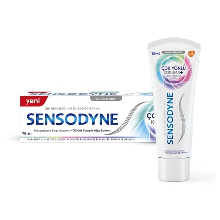 Sensodyne Çok Yönlü Koruma Beyazlatıcı Diş Macunu 75ml x4 Adet