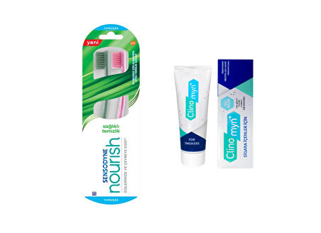 Sensodyne Diş Fırçası 1+1 Yumuşak + Sigara Kullanımı İçin Özel Diş Macunu 75 ml Set
