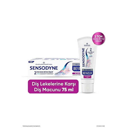 Sensodyne Diş Macunu Klinik Beyazlık Diş Lekesi 75 ml x 2 ADET