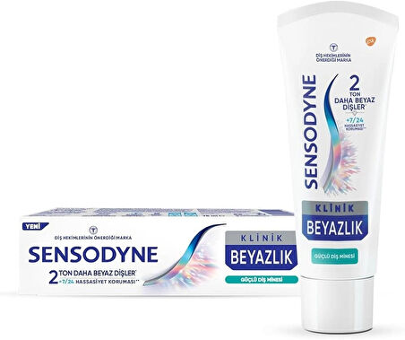 Sensodyne Klinik Beyazlık Güçlü Diş Minesi Diş Macunu 75 ml + Oral-B Pro Flex 3D White Luxe Medium Diş Fırçası