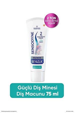 Sensodyne Diş Macunu Klinik Beyazlık Güçlü Diş Minesi 75 ml x 2 ADET